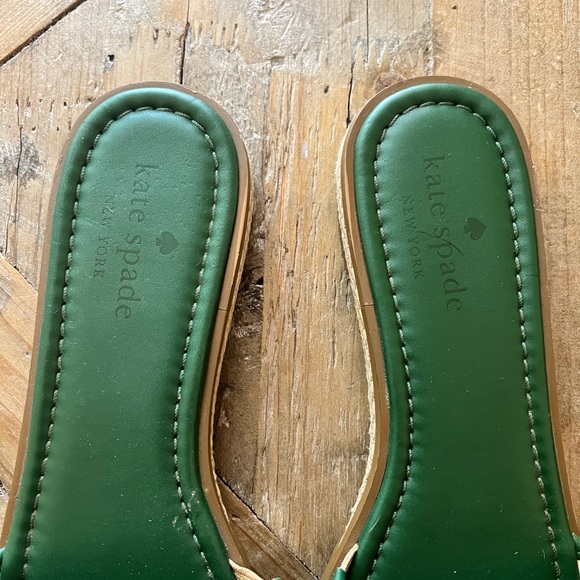 Kate Spade Green and Multicolor Woven Slide Sandals - Picture 2 of 5